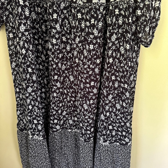 Sézane Dress Noreen Floral Tiered Cottagecore Maxi Dress Black White 34 - Picture 6 of 12